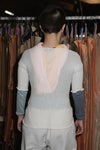 BASERANGE Round neck ruffled ribbed cotton T-shirt TOPA series collection France BAS-TOPA-WA-WI22-MI Beige TOPA-RB-000